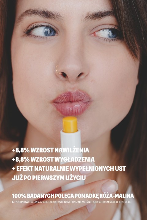 Róża-Malina - ochronna pomadka do ust