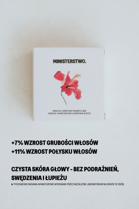 Hibiskus - 2w1 humektantowy szampon w kostce