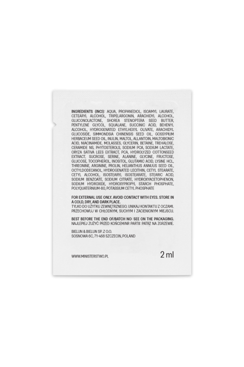 próbka: Cukier - wygładzająca maska-krem na noc