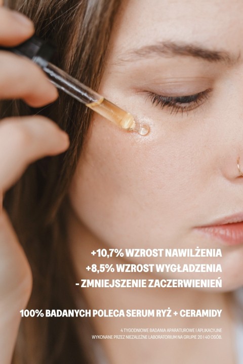 próbka: Ryż + ceramidy - łagodzące serum do twarzy