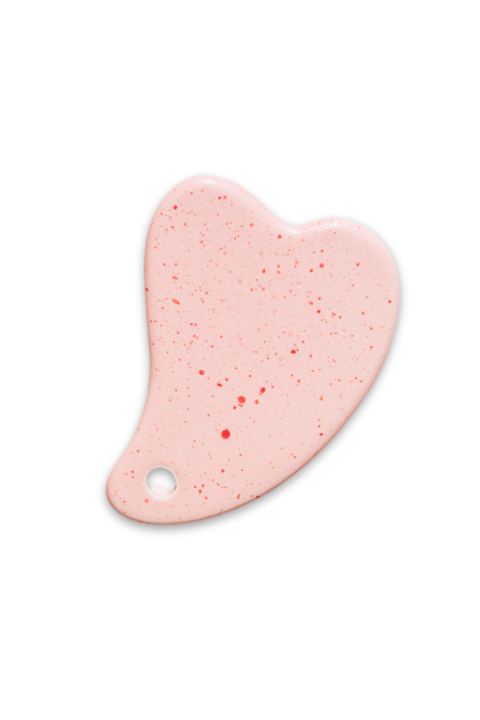 Pink gua sha stone