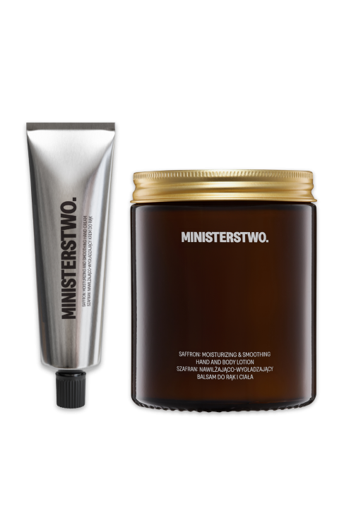 Zestaw Szafran: Krem do rąk i balsam do ciała